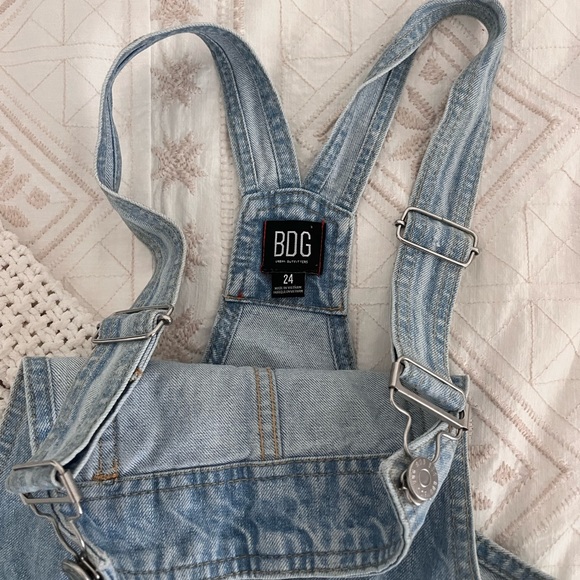 Light Blue Denim Short Overalls - Picture 5 of 6